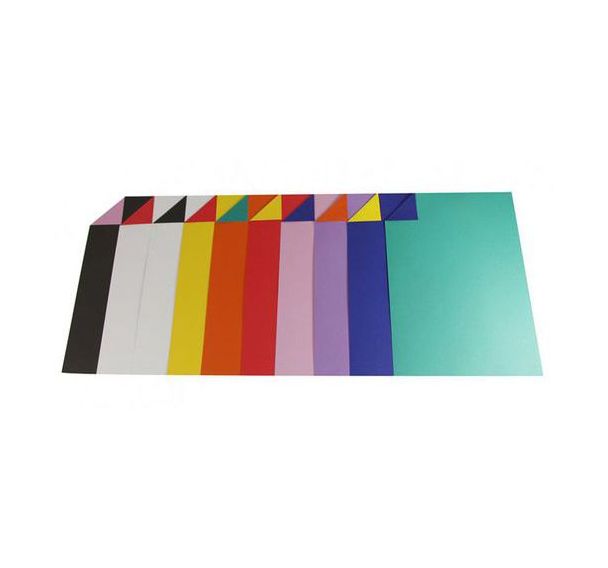 Paquet 100 feuilles cartoline bicolore A4 teintes assorties