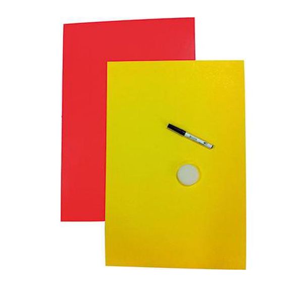 Paquet 10 feuilles affiches fluo cartonnées effaçables recto verso 550 g 40x60 cm