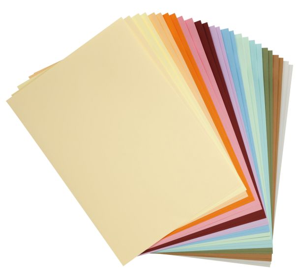 Paquet Maya 50x70cm 28 feuilles 2x14 feuilles 270g ass pastels