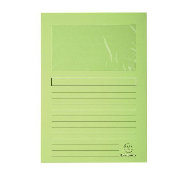Paquet de 100 chemises à fenêtre super 160g/m2 - 22x31cm - Exacompta