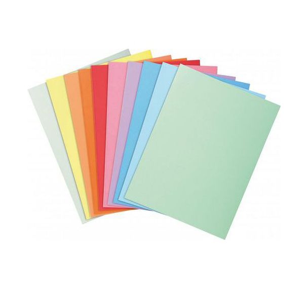 Paquet de 100 chemises dossier 160 g, peau, 24x32 cm couleurs assorties