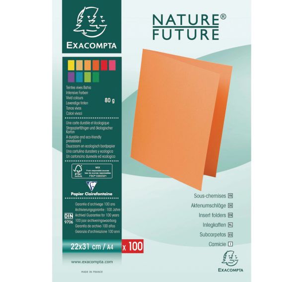 Paquet de 100 sous-chemises rock''s 80 - 22x31cm - Exacompta