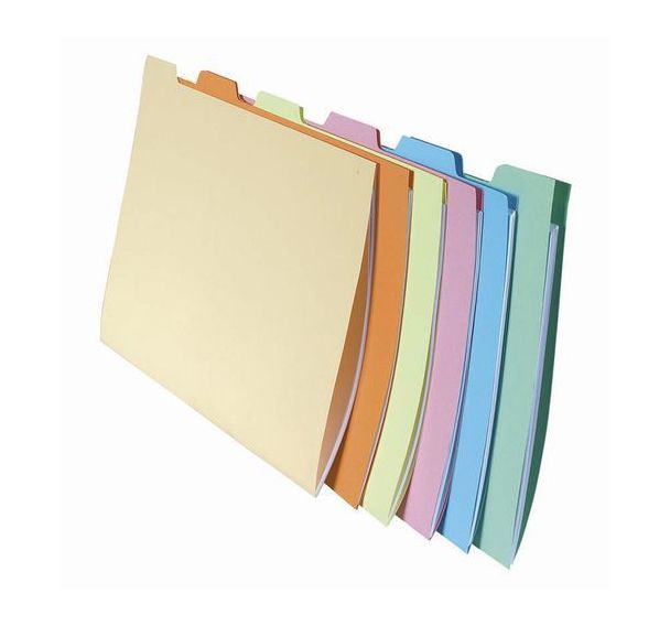 Paquet de 10x6 chemises compartiments  pour tiroir assorties