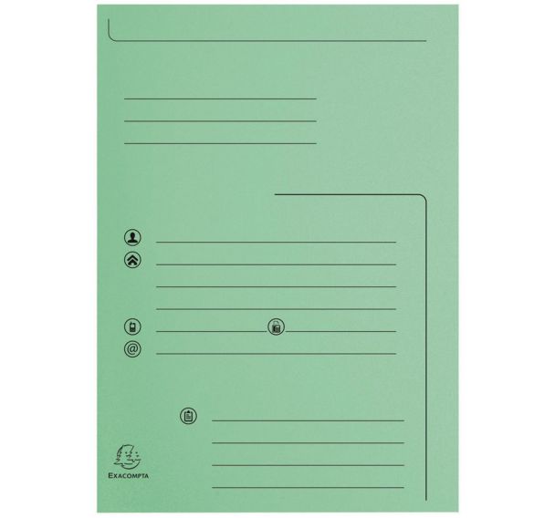 Paquet de 25 chemises 2 rabats super 250 contact - 24x32cm