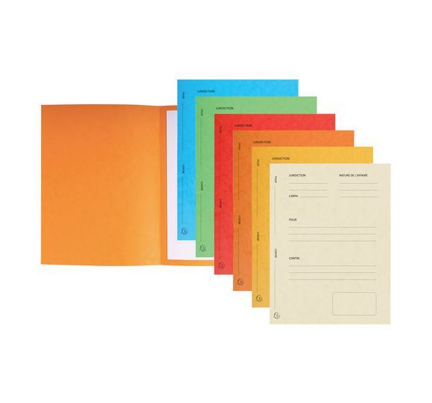 Paquet de 25 dossiers de plaidoirie ''pour/contre'' 25x32cm