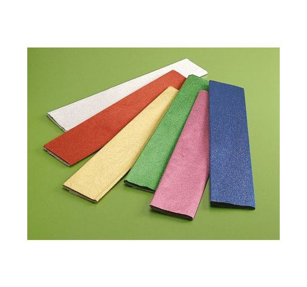 Paquet de 9 feuilles crépons métallisés