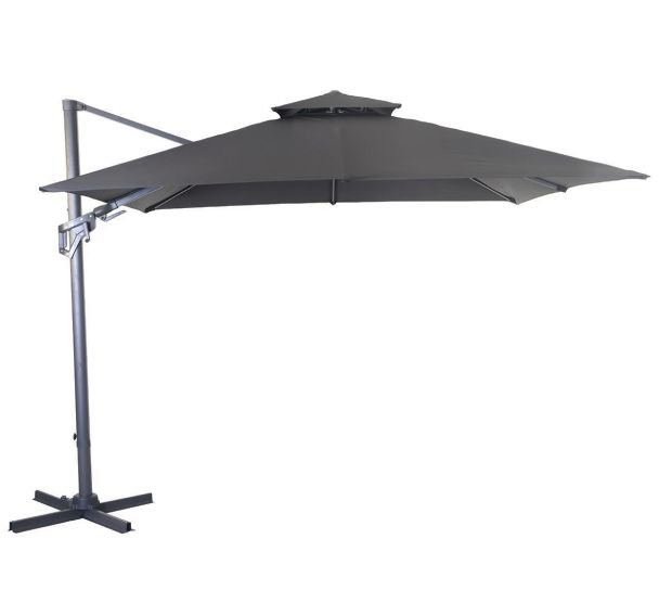 Parasol 3x3 m orient Bioclim alu grey