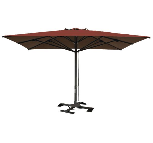 Parasol Capri Dark 4 x 4 m sans volant Scolaro