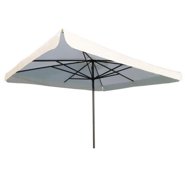 Parasol Napoli standard 3 x 3 m avec volant - toile écru