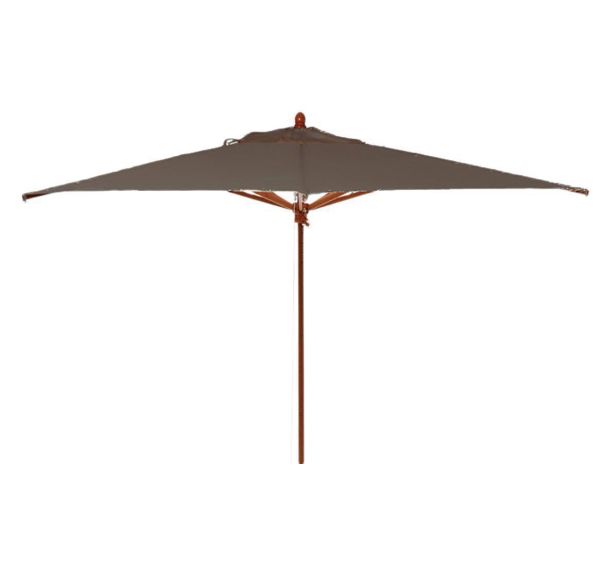 Parasol Palladio standard 3 x 3 m sans volant - toile taupe