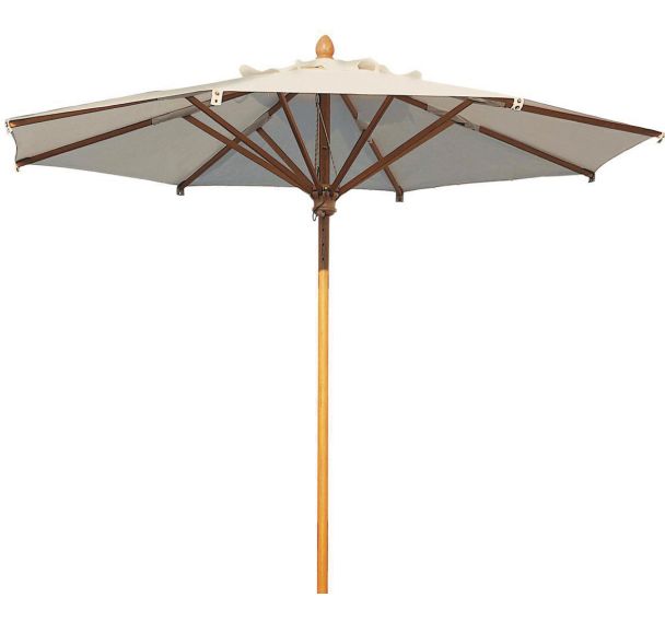 Parasol Palladio standard Ø 2,5 m sans volant - toile écru