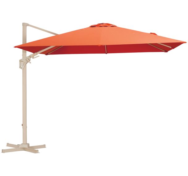 Parasol déporté NH 3x3 m orientable manivelle alu - Proloisirs