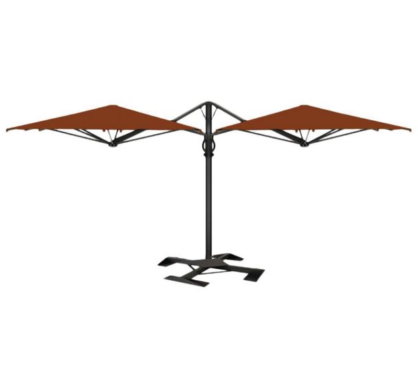 Parasol double Dual T Carbon 3,5 x 7 m sans volant Scolaro