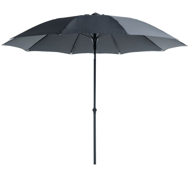 Parasol droit Ø 270 cm - gris
