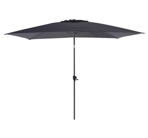 Parasol droit aluminium 3 x 2 m, mât grey/toile grey
