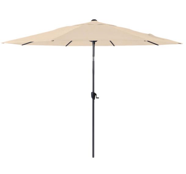 Parasol droit aluminium ø 3 m à manivelle