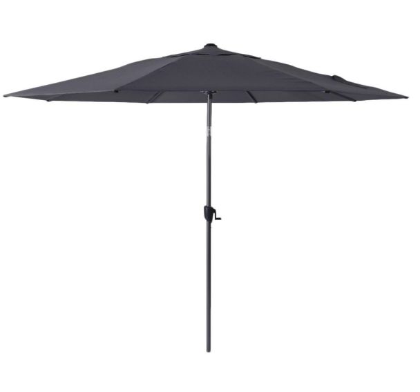 Parasol droit aluminium ø 3 m à manivelle gris