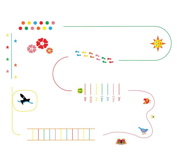 Parcours d'activités Terre 65 mL en résine thermocollée