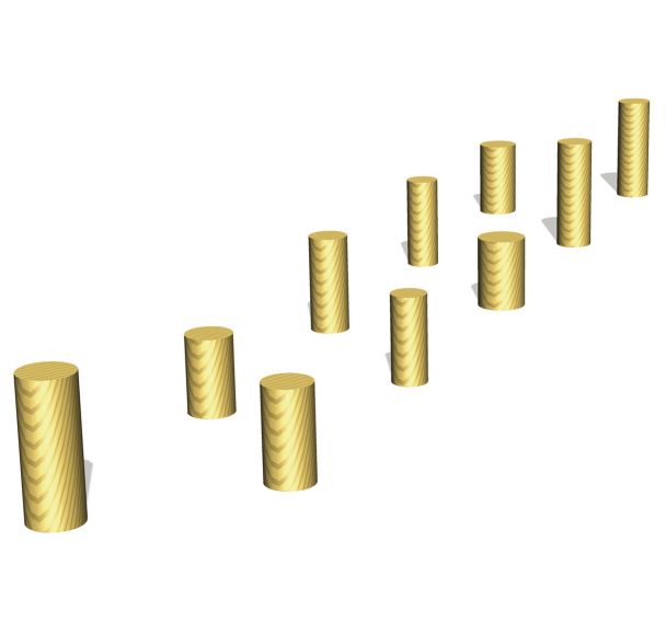 Pas de geant ( 10 plots ) - scellement direct