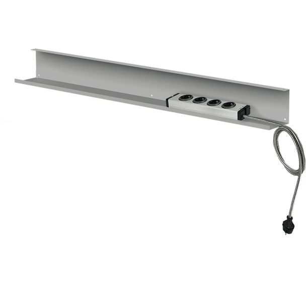 Passage de câble horizontal - Smart Office, L800,argent,3001