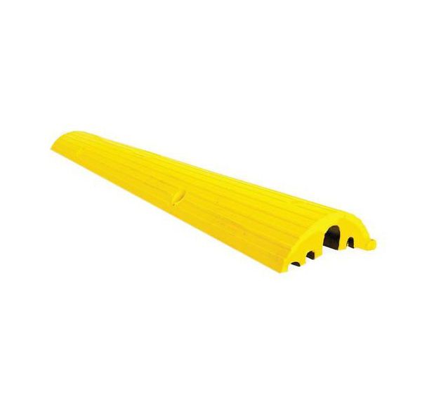 Passe cable caoutchouc 3 canaux - 1200x210x65 mm - jaune