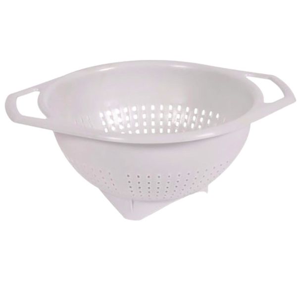 Passoire plastique 2.5L à pied blanc cérusé - David Georges