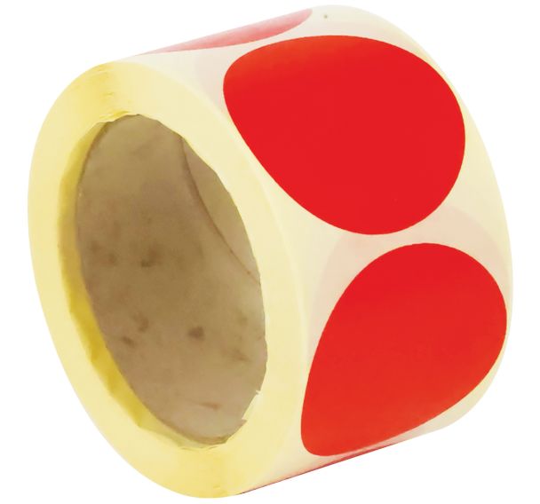 Pastille adhésive amovible en rouleau ø60mm - Manutan Expert