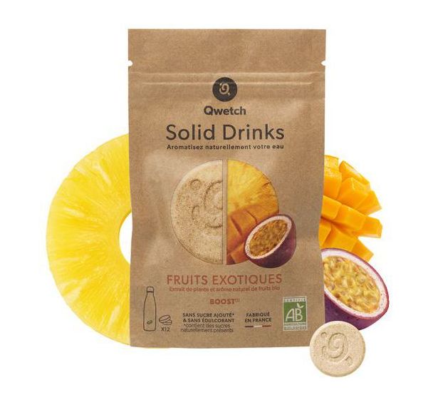 Pastille aromatique Solid drinks - Fruits exotiques - Qwetch