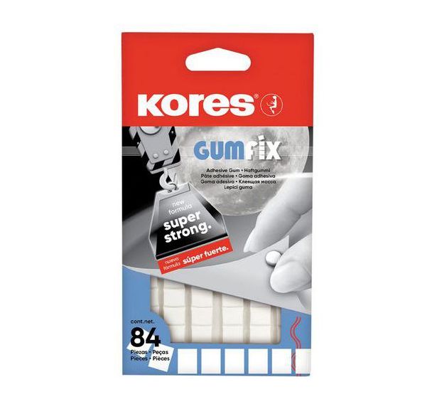 Pâte adhésive Gumfix bandes pré-poinçonnées - Kores