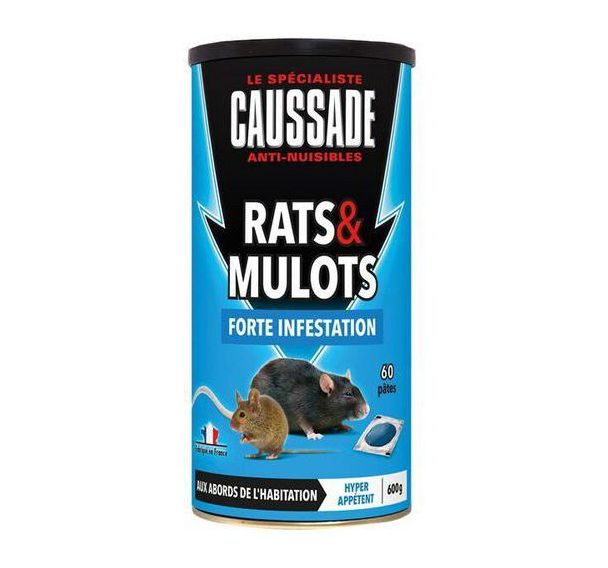 Pâte forte infestation rat et mulots - 600g
