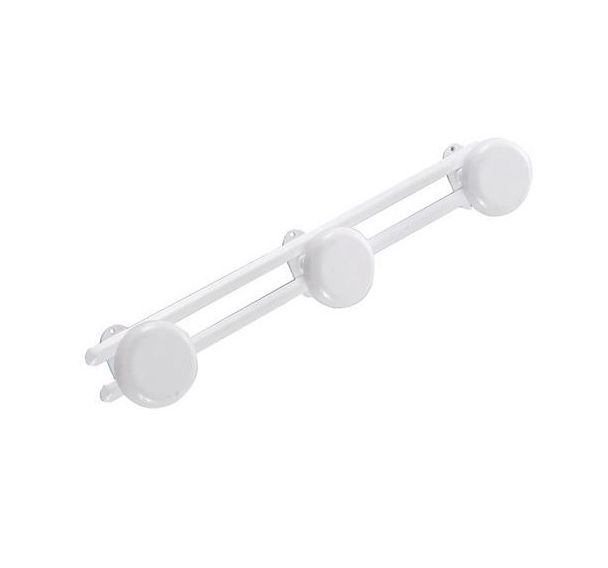 Patère 3 têtes métal blanc - Arvix