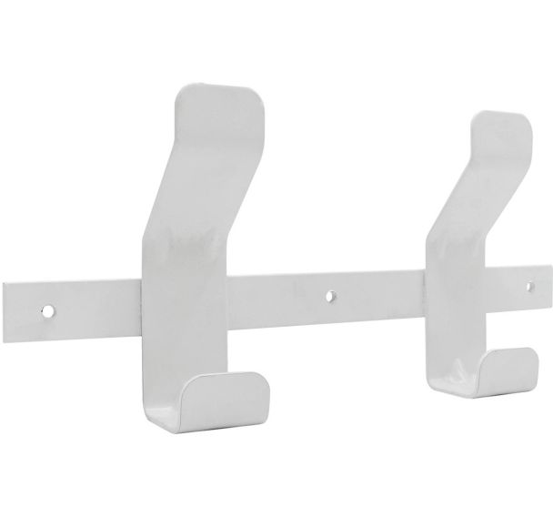 Patère FIX 2 têtes-Blanc