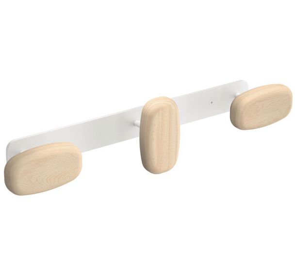 Patère murale à fixer - Sherwood - 3 patères - Bi-matière