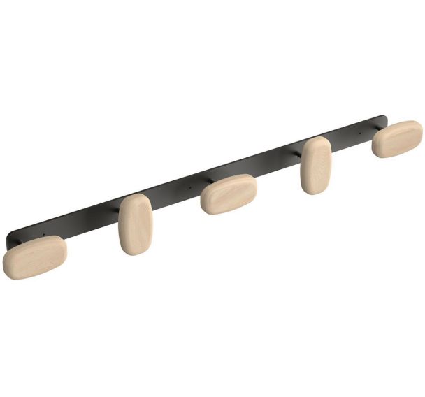 Patère murale à fixer - Sherwood - 5 patères - Bi-matière