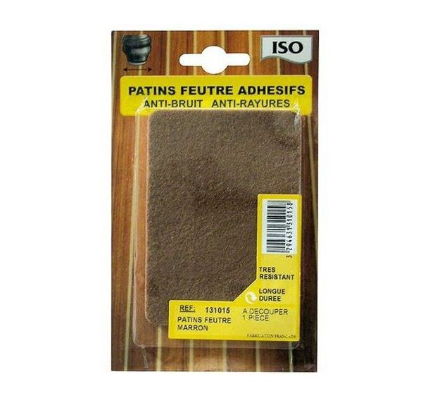 Patin feutre adhésif - Marron - Iso