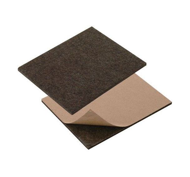 Patin rectangle feutre marron - Lot de 10