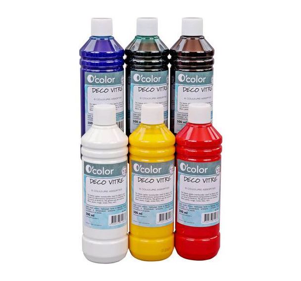 Peinture Décovitre coffret 6x500 ml - Couleurs assorties