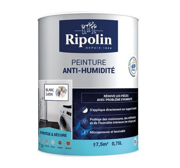 Peinture anti-humidité blanc 0.75l