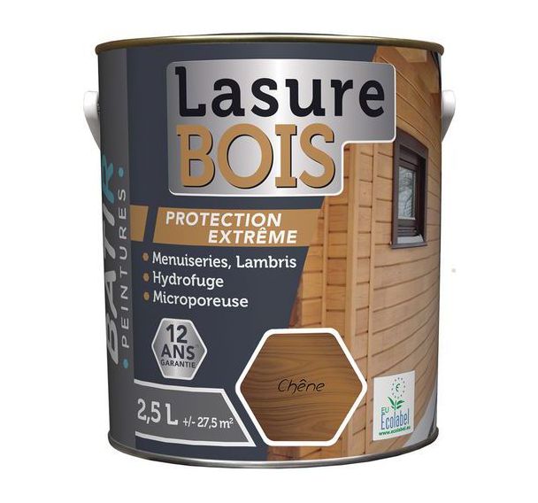 Peinture lasure bois Batir - 2,5 L chene