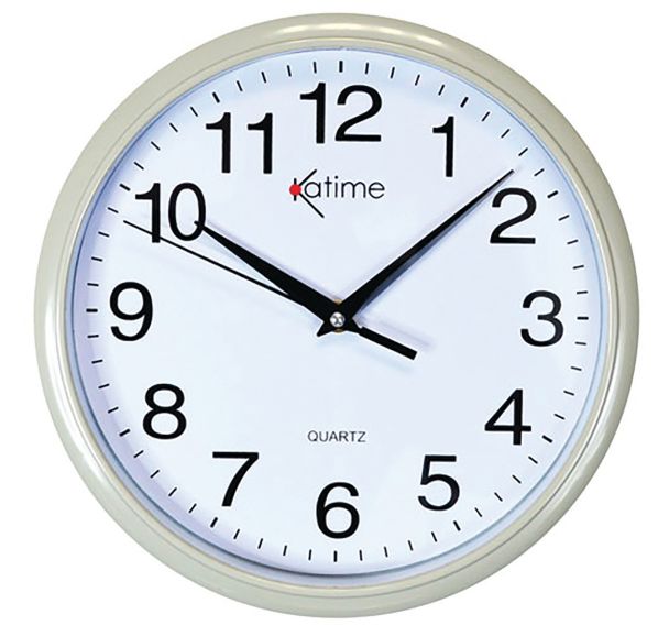 Pendule plastique ronde d.26 assortie