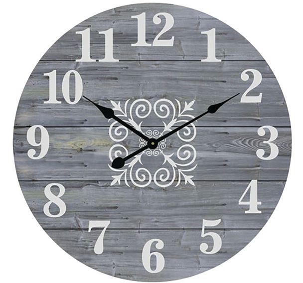 Pendule silencieuse 30cm bois mdf assorti