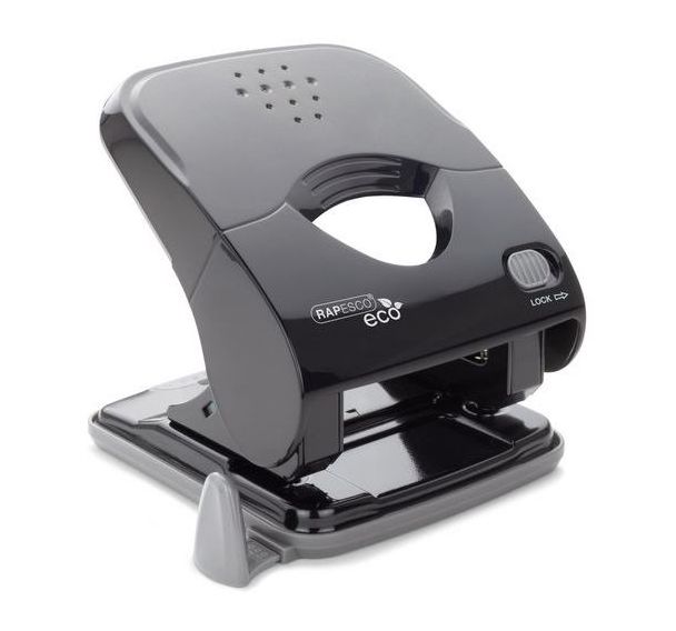 Perforateur 2 trous recyclé X5 Noir 40 feuilles - Rapesco