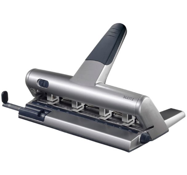 Perforateur gros travaux 4 trous - Capacité 30 feuilles - Gris