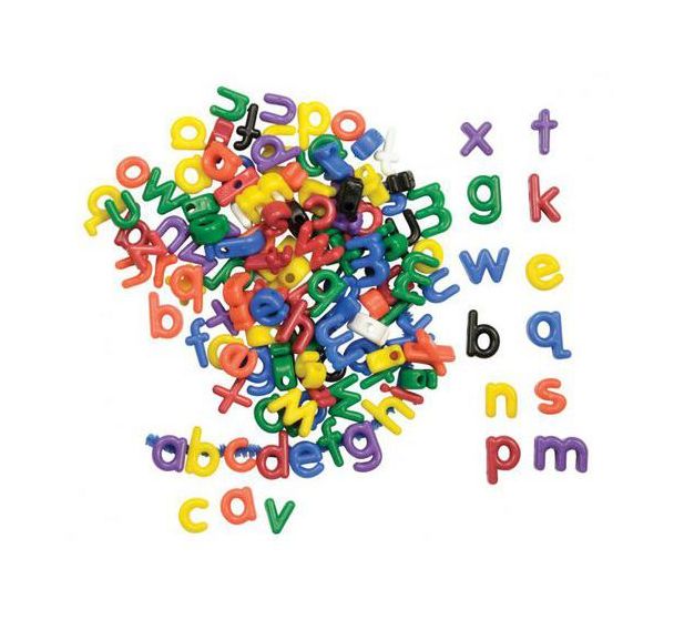 Perles lettres minuscules à lacer
