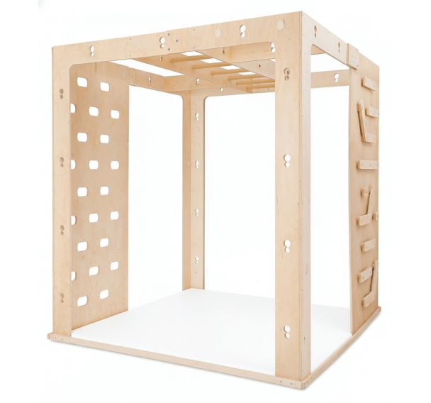 Petit portique bois cage SI pour intégration sensorielle