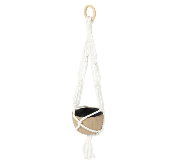 Petite suspension macramé avec cache-pot (Lot de 5)