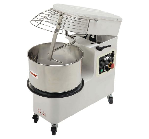 Pétrin à spirale, tête relevable, capacité 38kg, 2 vitesses- IMR382