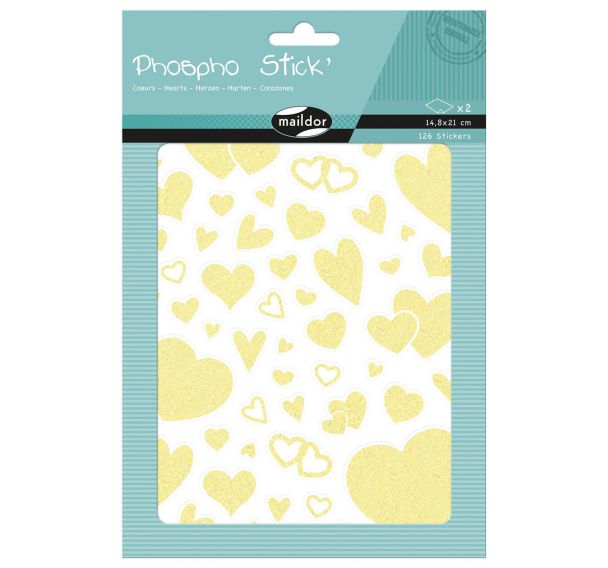 Phospho' Stick, Sach 2 pl 14,8x21cm, Cœurs