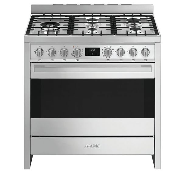 Piano de cuisson mixte B95GMCX2 - Table de cuisson 5 feux gaz - Smeg
