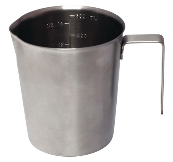 Lot de 6 pichets inox gradués empilables Plastorex